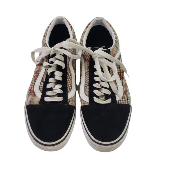 Vans Shoes - Vans Old Skool Glen Plaid & Floral Skate Sneakers